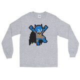 Batman Perler Art Long Sleeve T-Shirt by Silva Linings + House Of HaHa Best Cool Funniest Funny Gifts