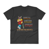 Barbrabarian Men's V-Neck T-Shirt + House Of HaHa Best Cool Funniest Funny Gifts