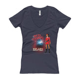 Red Skirts: Ensign Mutai Women's V-Neck T-shirt + House Of HaHa Best Cool Funniest Funny Gifts