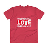 Unconditional Love Unexclusive Family Unity Peace V-Neck T-Shirt + House Of HaHa Best Cool Funniest Funny Gifts