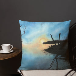 Sand Lake Estuary Premium Decorative Throw Pillow + House Of HaHa Best Cool Funniest Funny Gifts