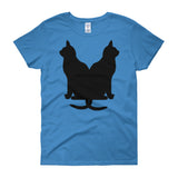 Black Cats Lucky Corset Women's Short Sleeve T-shirt + House Of HaHa Best Cool Funniest Funny Gifts