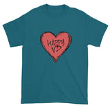 Happy VD Valentines Day Heart STD Holiday Humor Short Sleeve T-shirt + House Of HaHa Best Cool Funniest Funny Gifts