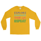 Explore Stargaze Dream Repeat Men's Long Sleeve T-Shirt + House Of HaHa Best Cool Funniest Funny Gifts
