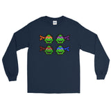 Ninja Turtles Perler Art Long Sleeve T-Shirt by Aubrey Silva + House Of HaHa Best Cool Funniest Funny Gifts
