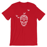 Skull Made of Butterflies Short-Sleeve Unisex Butterfly T-Shirt for Women and Men + House Of HaHa Best Cool Funniest Funny Gifts
