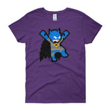 Batman Perler Art Women's Short Sleeve T-shirt  by Silva Linings + House Of HaHa Best Cool Funniest Funny Gifts