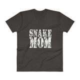 Proud Snake Mom Herping Herpetology Herper Snakes V-Neck T-Shirt + House Of HaHa Best Cool Funniest Funny Gifts