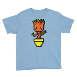 Baby Groot Perler Art Youth Short Sleeve T-Shirt by Aubrey Silva + House Of HaHa Best Cool Funniest Funny Gifts