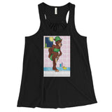 Werewolf Shaving in the Shower Women's Flowy Racerback Tank Top + House Of HaHa Best Cool Funniest Funny Gifts