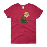 Why's Everybody Always Picking On Me? Women's Short Sleeve Aquaman Charlie Brown Mash-Up T-Shirt - House Of HaHa