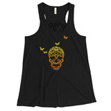 Butterfly Skull Women's Flowy Racerback Ladies' Tank Top - House Of HaHa