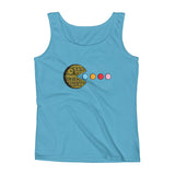 PAC-MOON Death Star Pac-Man Mashup Ladies' Tank Top by Aaron Gardy + House Of HaHa Best Cool Funniest Funny Gifts