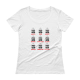 Moods Cylon Emotion Chart Mashup Parody Ladies' Scoopneck T-Shirt + House Of HaHa Best Cool Funniest Funny Gifts