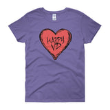 Happy VD Valentines Day Heart STD Holiday Humor  Women's Short Sleeve T-Shirt + House Of HaHa Best Cool Funniest Funny Gifts