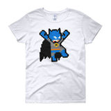 Batman Perler Art Women's Short Sleeve T-shirt  by Silva Linings + House Of HaHa Best Cool Funniest Funny Gifts