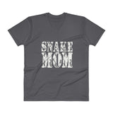 Proud Snake Mom Herping Herpetology Herper Snakes V-Neck T-Shirt + House Of HaHa Best Cool Funniest Funny Gifts