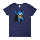 Batman Perler Art Women's Short Sleeve T-shirt  by Silva Linings + House Of HaHa Best Cool Funniest Funny Gifts