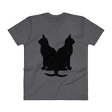 Black Cats Lucky Corset V-Neck T-Shirt + House Of HaHa Best Cool Funniest Funny Gifts