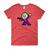Joker Perler Art Women's Short Sleeve T-Shirt by Silva Linings + House Of HaHa Best Cool Funniest Funny Gifts