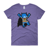 Batman Perler Art Women's Short Sleeve T-shirt  by Silva Linings + House Of HaHa Best Cool Funniest Funny Gifts