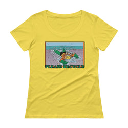 Please Recycle Ladies' Scoopneck Women's Aquaman Parody T-Shirt - House Of HaHa