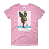 Werewolf Shaving in the Shower Women's Short Sleeve T-Shirt + House Of HaHa Best Cool Funniest Funny Gifts