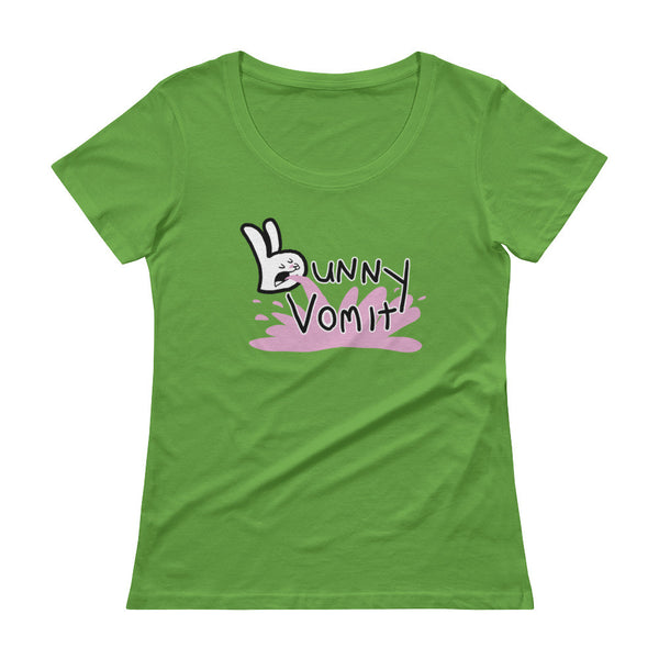 Bunnny Vomit Logo Ladies' Scoopneck Women's T-Shirt - House Of HaHa