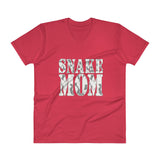 Proud Snake Mom Herping Herpetology Herper Snakes V-Neck T-Shirt + House Of HaHa Best Cool Funniest Funny Gifts