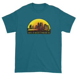 SUN'S A BITCH | Phoenix, AZ Skyline Men's Short Sleeve T-Shirt + House Of HaHa Best Cool Funniest Funny Gifts