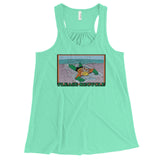 Please Recycle Women's Flowy Racerback Aquaman Parody Tank Top - House Of HaHa