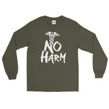 No Harm Caduceus EMT Paramedic Medical Symbol Long Sleeve T-Shirt + House Of HaHa Best Cool Funniest Funny Gifts