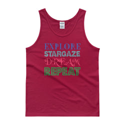 Explore Stargaze Dream Repeat Men's Tank Top + House Of HaHa Best Cool Funniest Funny Gifts