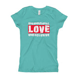 Unconditional Love Unexclusive Family Unity Peace Girl's Princess T-Shirt + House Of HaHa Best Cool Funniest Funny Gifts