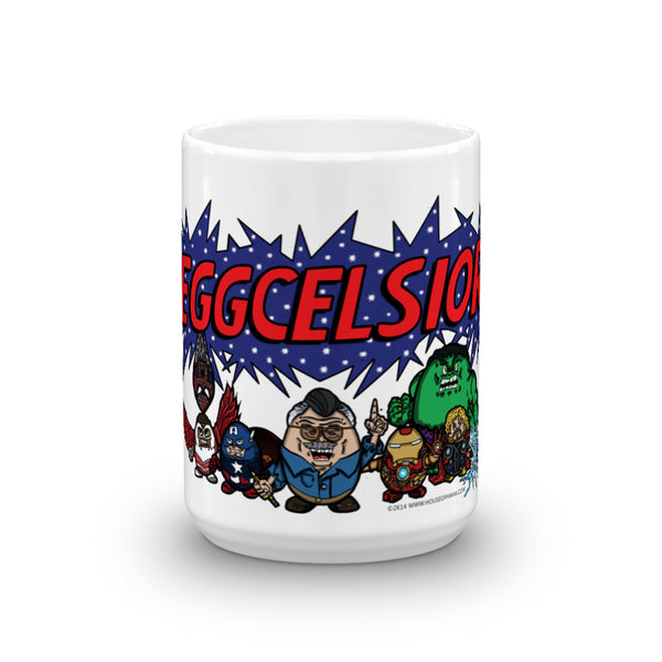 Eggcelsior! Marvel's Avengers Stan Lee Parody Portrait Excelsior Mug + House Of HaHa Best Cool Funniest Funny Gifts