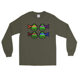Ninja Turtles Perler Art Long Sleeve T-Shirt by Aubrey Silva + House Of HaHa Best Cool Funniest Funny Gifts