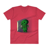 Midnight Snack Chibi Cthulhu Men's V-Neck T-Shirt + House Of HaHa Best Cool Funniest Funny Gifts