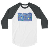 My Three Loves San Francisco 3/4 Sleeve Raglan Shirt by Nathalie Fabri + House Of HaHa Best Cool Funniest Funny Gifts
