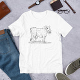 Scary Dairy Cow Skull Vegan Artwork T-Shirt + House Of HaHa Best Cool Funniest Funny Gifts