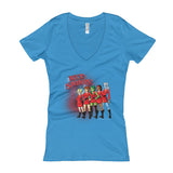 Red Skirts Security Team Women's V-Neck T-Shirt - House Of HaHa