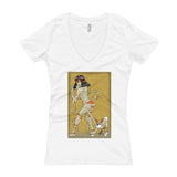 Mummy Pin-Up Women's V-Neck T-Shirt + House Of HaHa Best Cool Funniest Funny Gifts