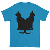 Black Cats Lucky Corset Short Sleeve T-Shirt + House Of HaHa Best Cool Funniest Funny Gifts