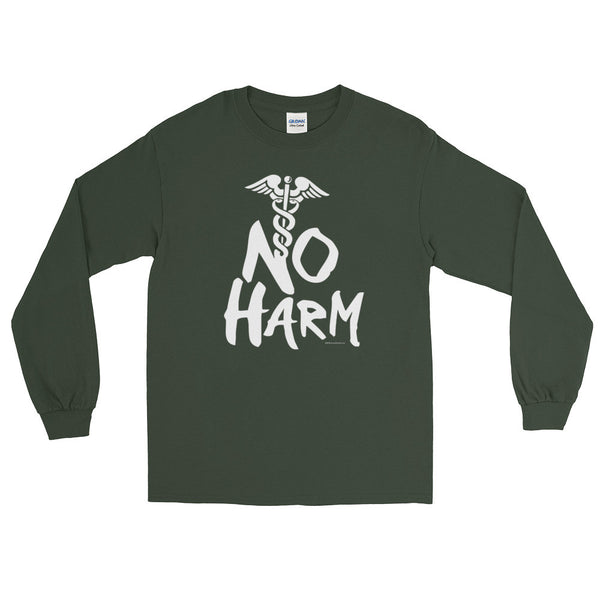 No Harm Caduceus EMT Paramedic Medical Symbol Long Sleeve T-Shirt + House Of HaHa Best Cool Funniest Funny Gifts