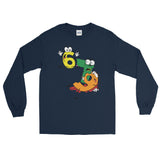 Why was 6 Afraid of 7 Seven Ate Nine Cute Zombie Pun Long Sleeve T-Shirt + House Of HaHa Best Cool Funniest Funny Gifts
