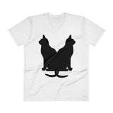 Black Cats Lucky Corset V-Neck T-Shirt + House Of HaHa Best Cool Funniest Funny Gifts