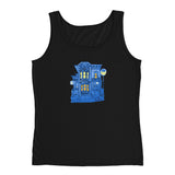 Blue Victorian San Francisco Ladies' Tank Top by Nathalie Fabri + House Of HaHa Best Cool Funniest Funny Gifts