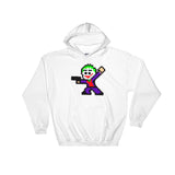 Joker Perler Art Hooded Sweatshirt by Silva Linings + House Of HaHa Best Cool Funniest Funny Gifts