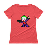 Joker Perler Art Ladies' Scoopneck T-Shirt by Silva Linings + House Of HaHa Best Cool Funniest Funny Gifts