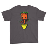 Baby Groot Perler Art Youth Short Sleeve T-Shirt by Aubrey Silva + House Of HaHa Best Cool Funniest Funny Gifts