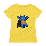 Batman Perler Art Ladies' Scoopneck T-Shirt by Silva Linings + House Of HaHa Best Cool Funniest Funny Gifts